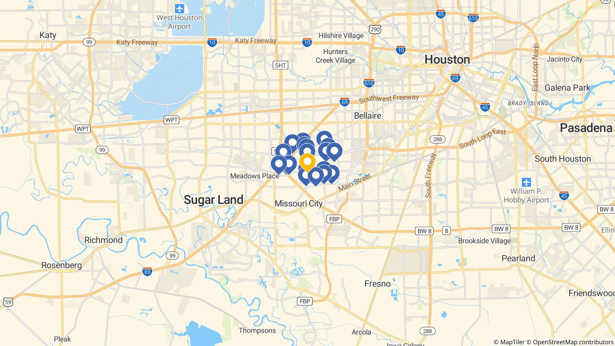 Street map of the ATM area