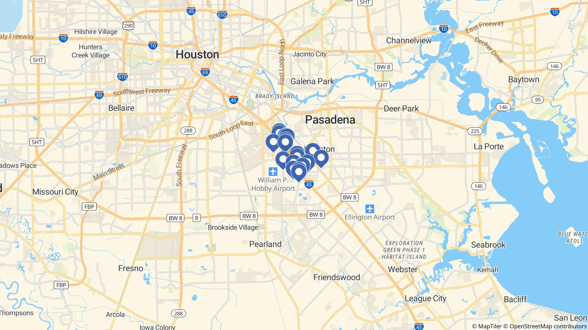 Street map of the ATM area