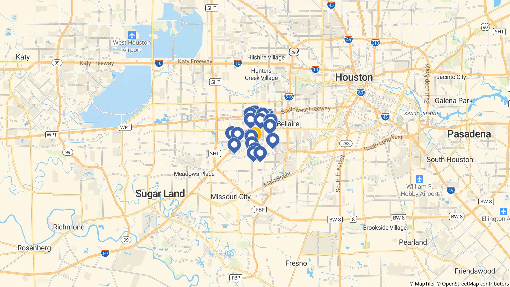 Street map of the ATM area
