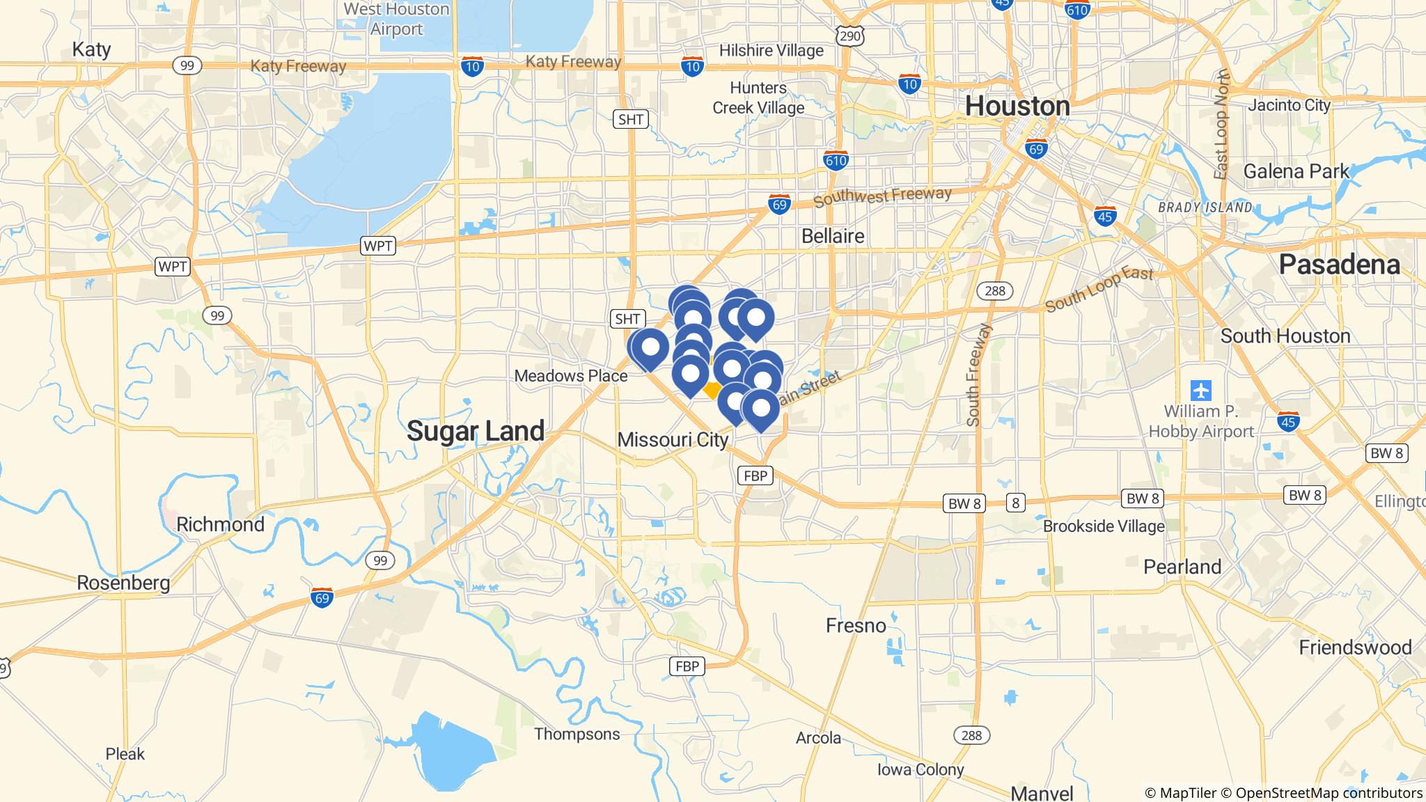 Street map of the ATM area