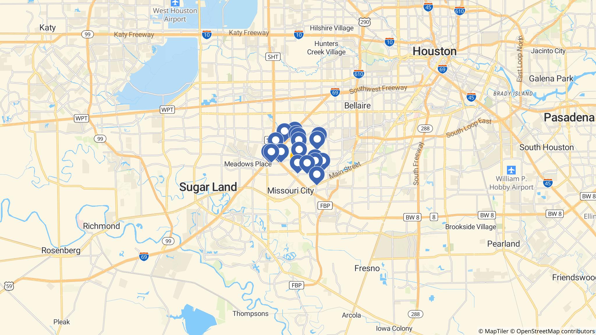 Street map of the ATM area