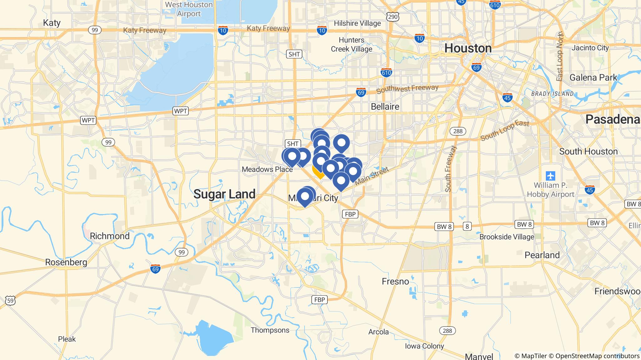 Street map of the ATM area