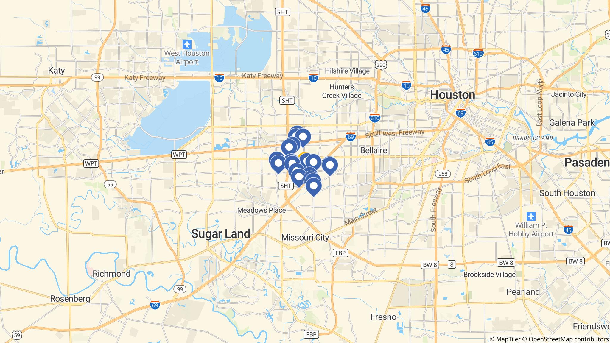 Street map of the ATM area