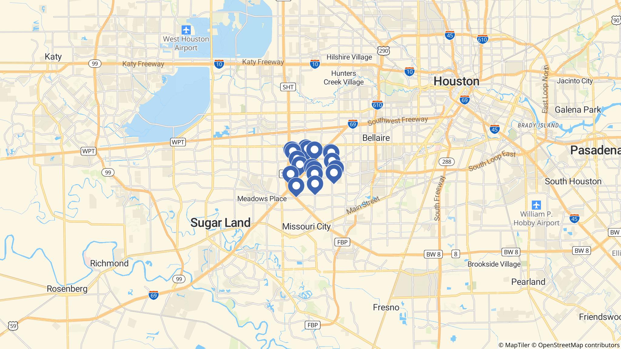 Street map of the ATM area