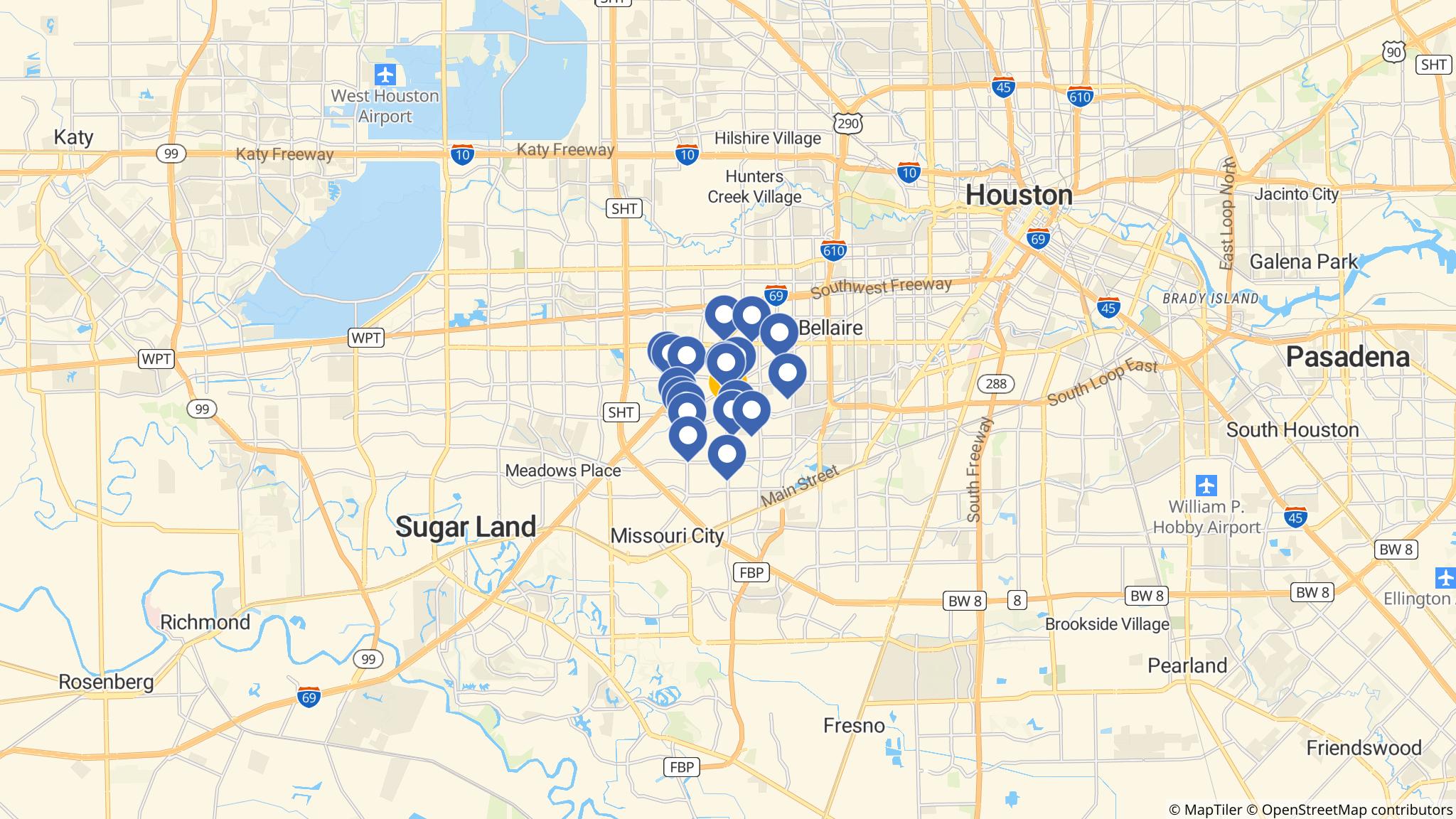 Street map of the ATM area