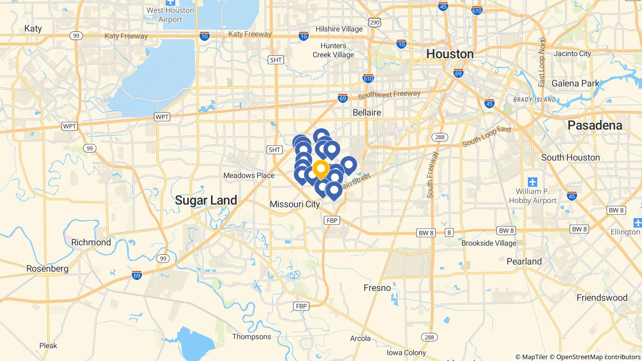 Street map of the ATM area