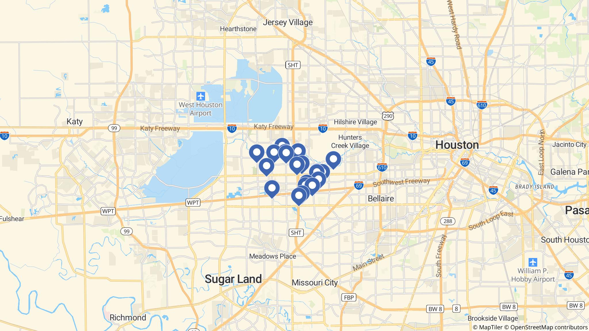 Street map of the ATM area