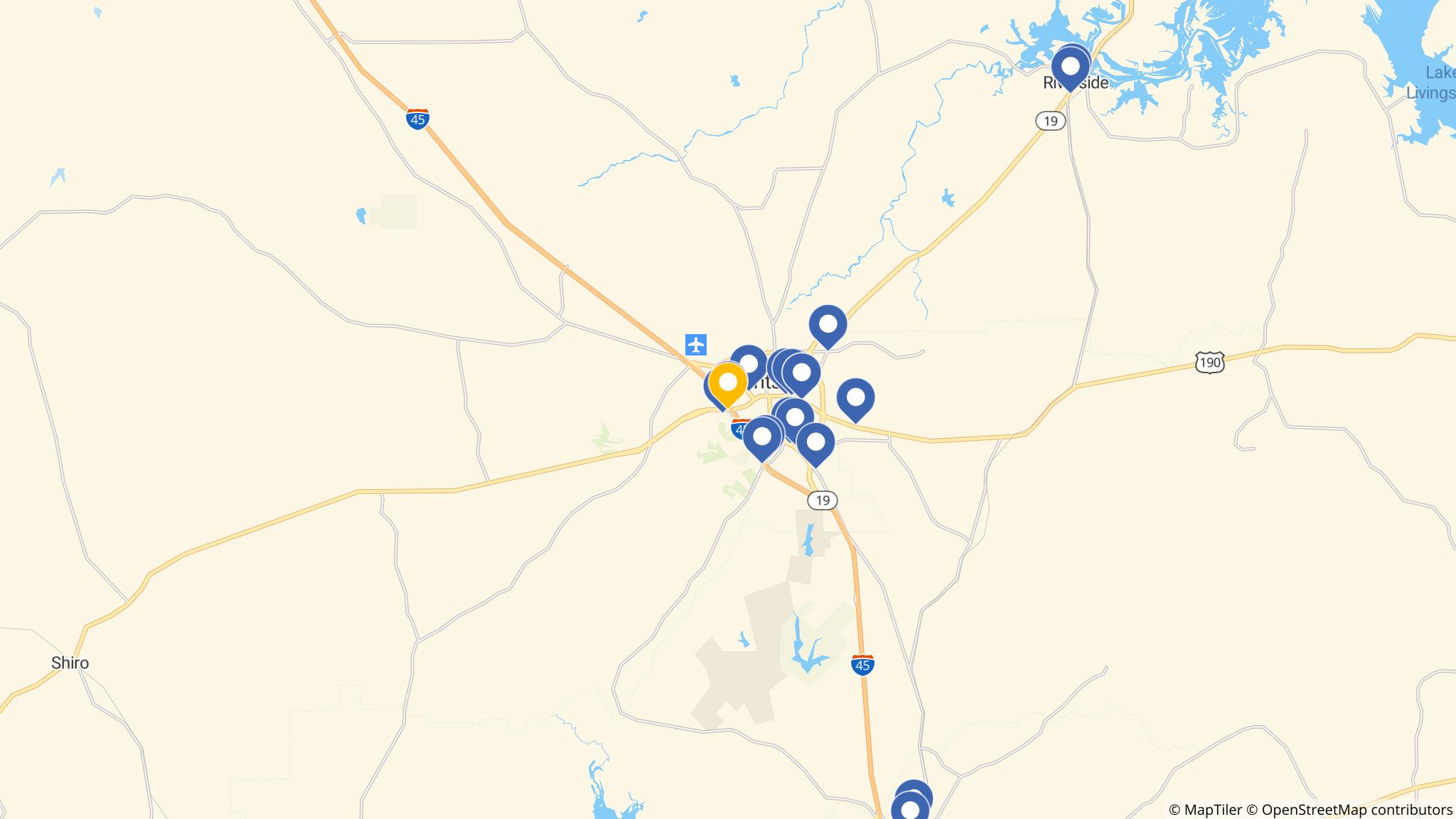 Street map of the ATM area