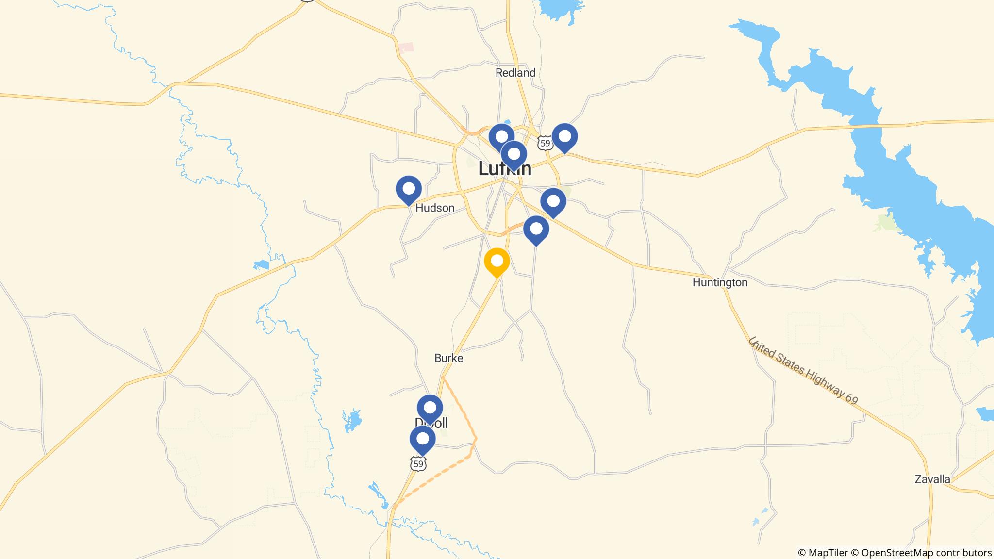 Street map of the ATM area