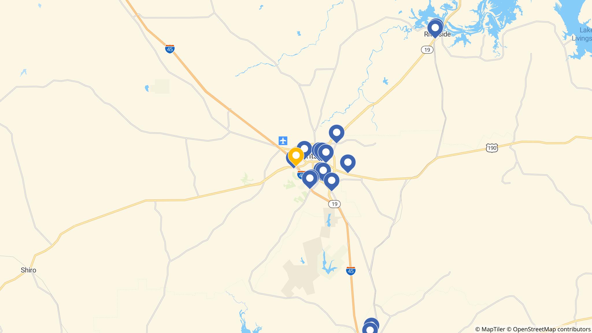 Street map of the ATM area