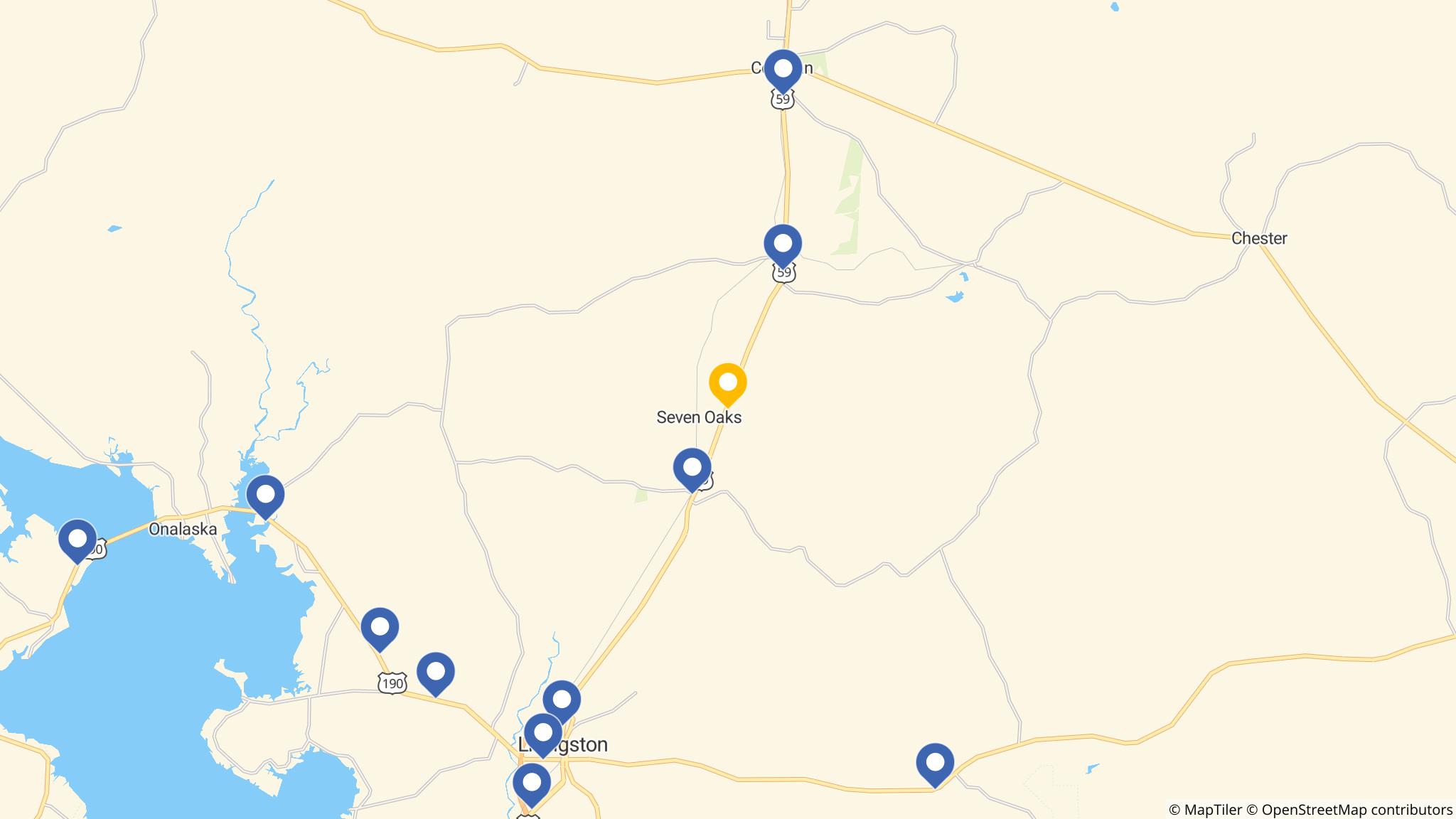 Street map of the ATM area