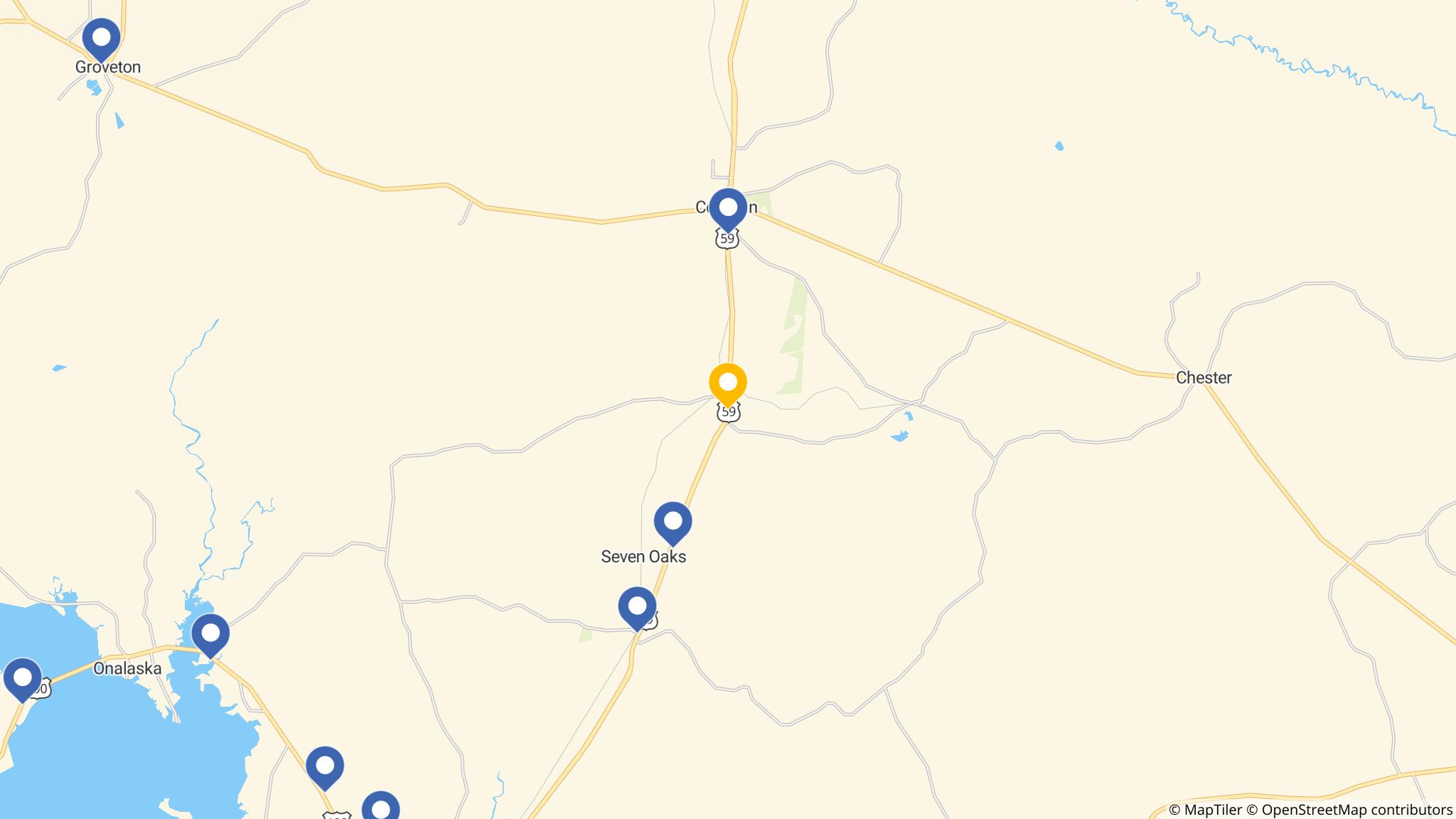 Street map of the ATM area