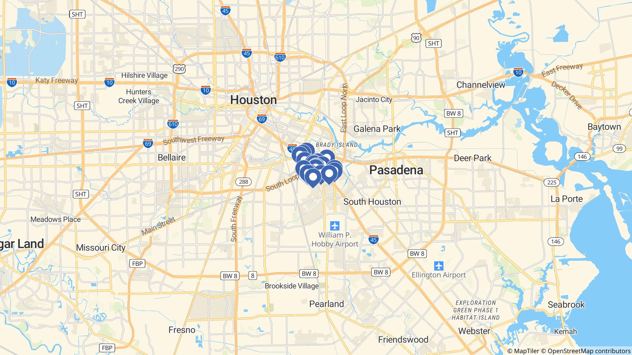 Street map of the ATM area