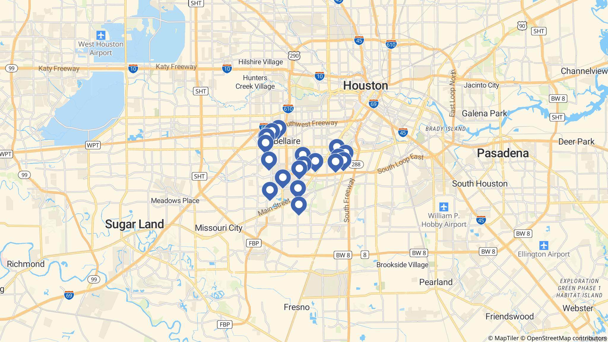 Street map of the ATM area