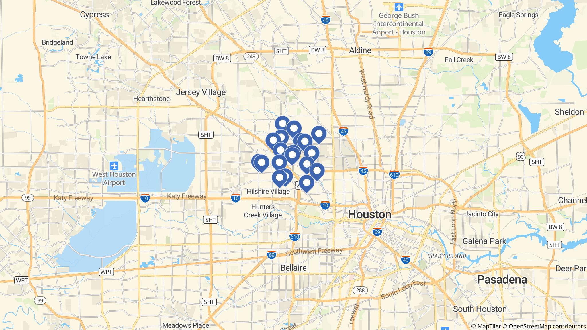 Street map of the ATM area