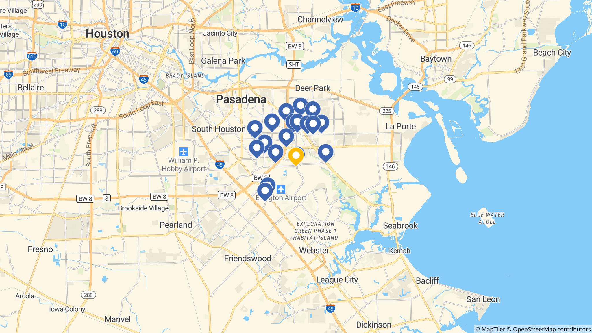 Street map of the ATM area