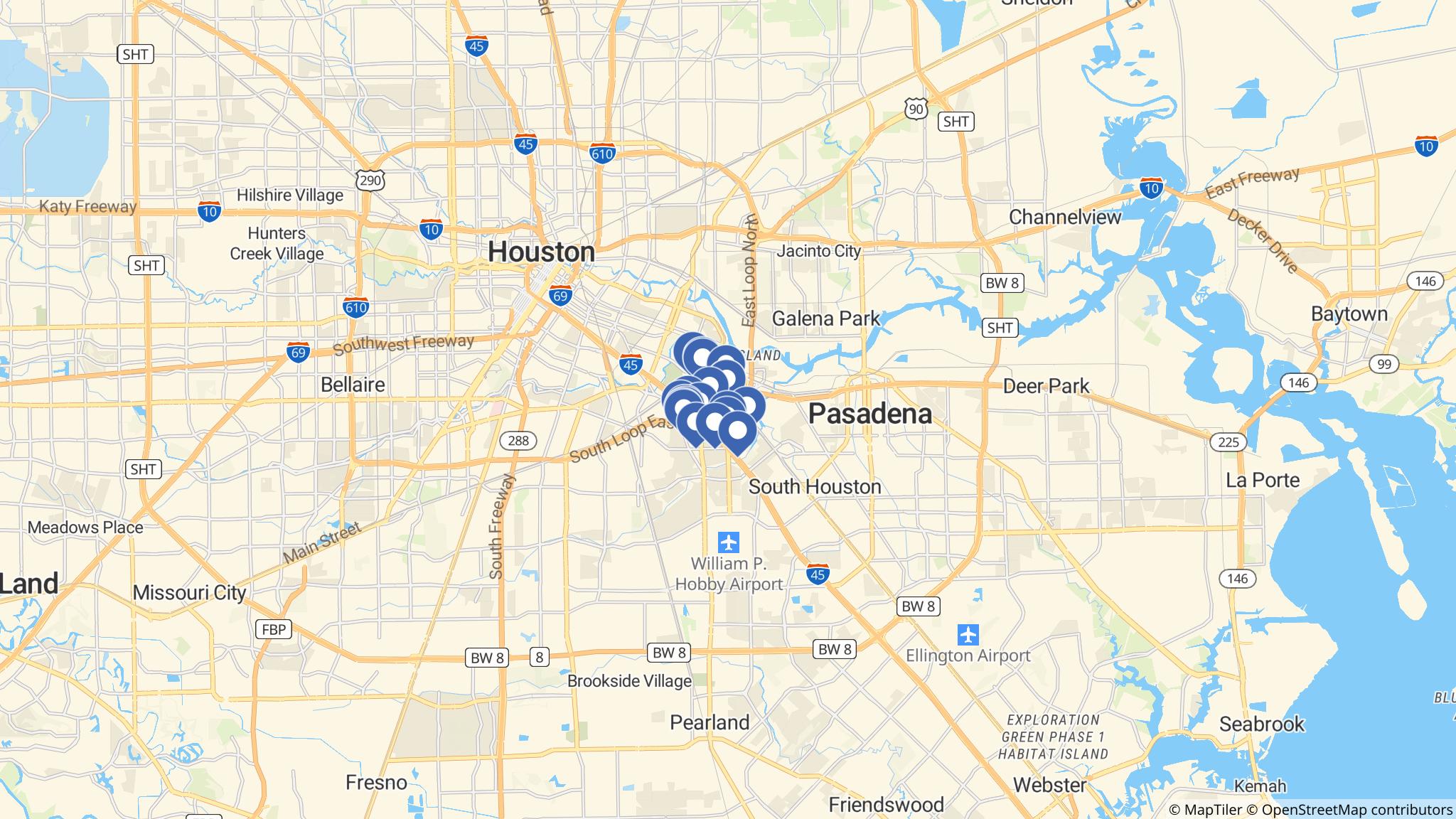 Street map of the ATM area