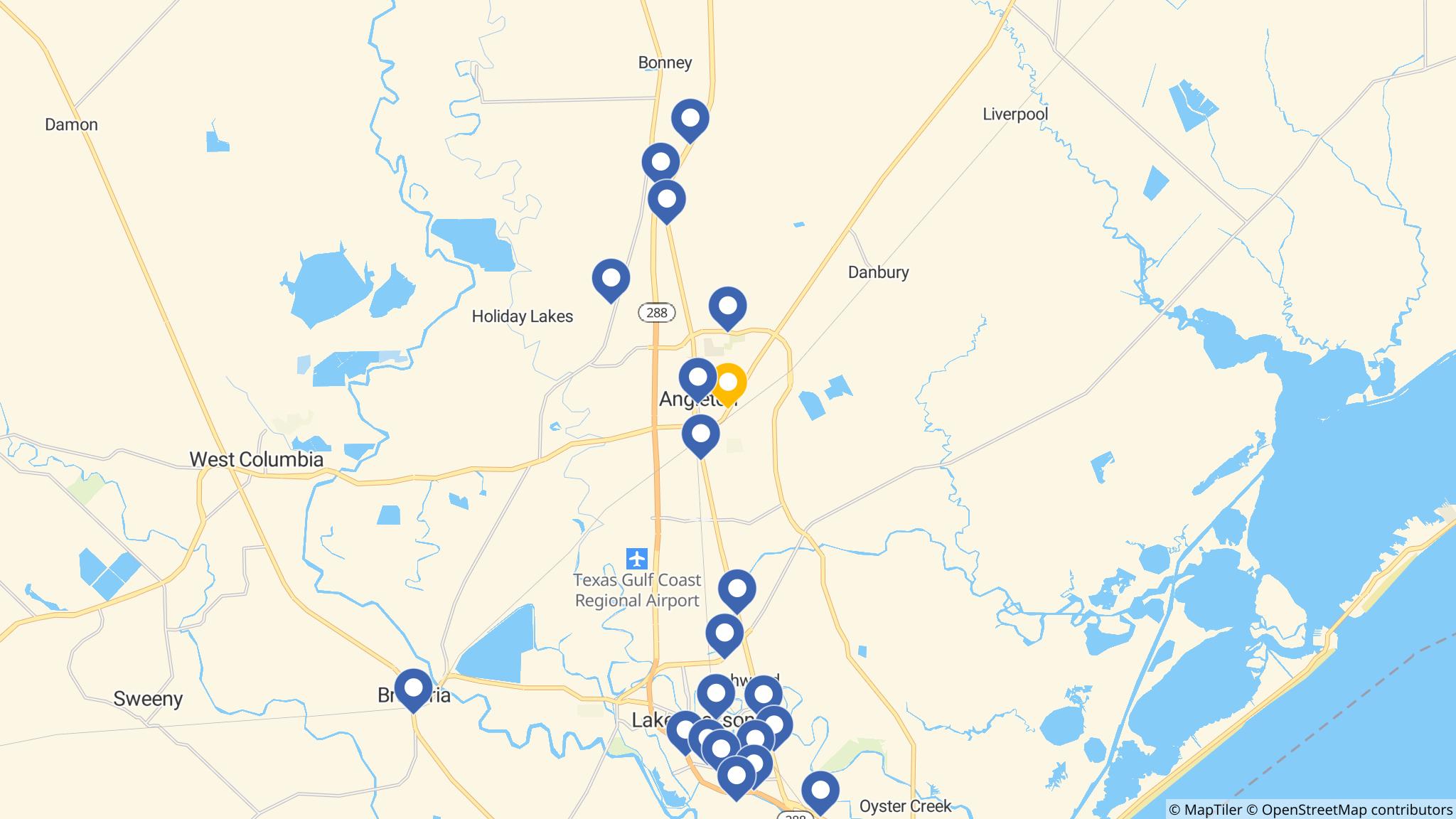Street map of the ATM area