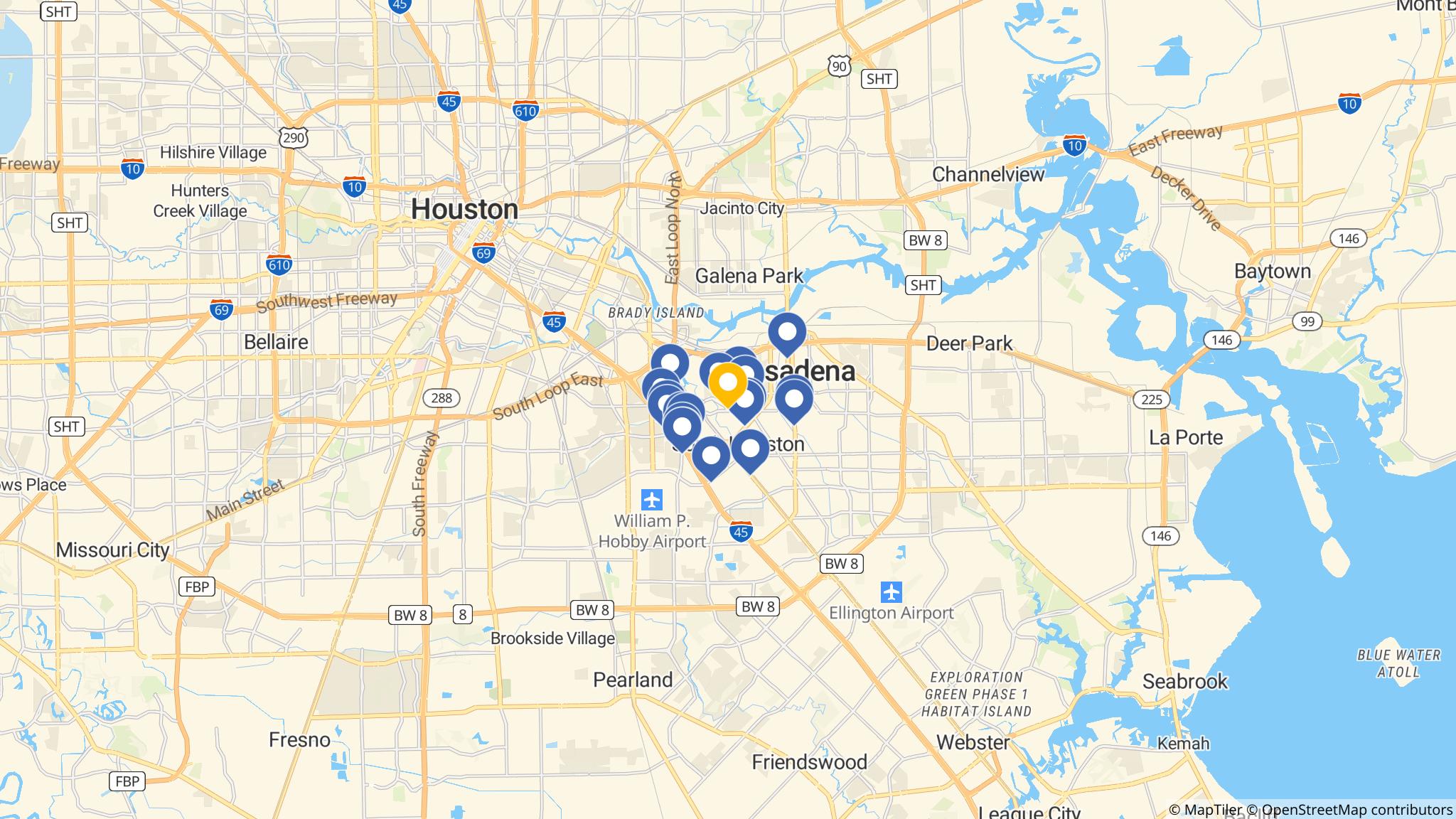 Street map of the ATM area