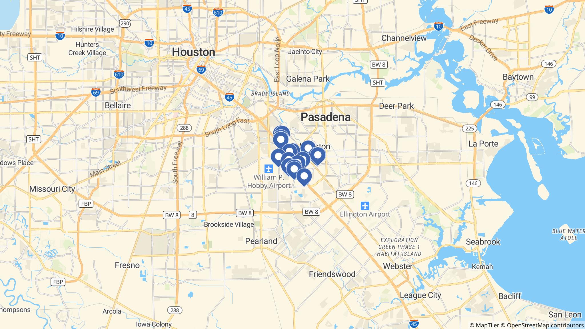 Street map of the ATM area