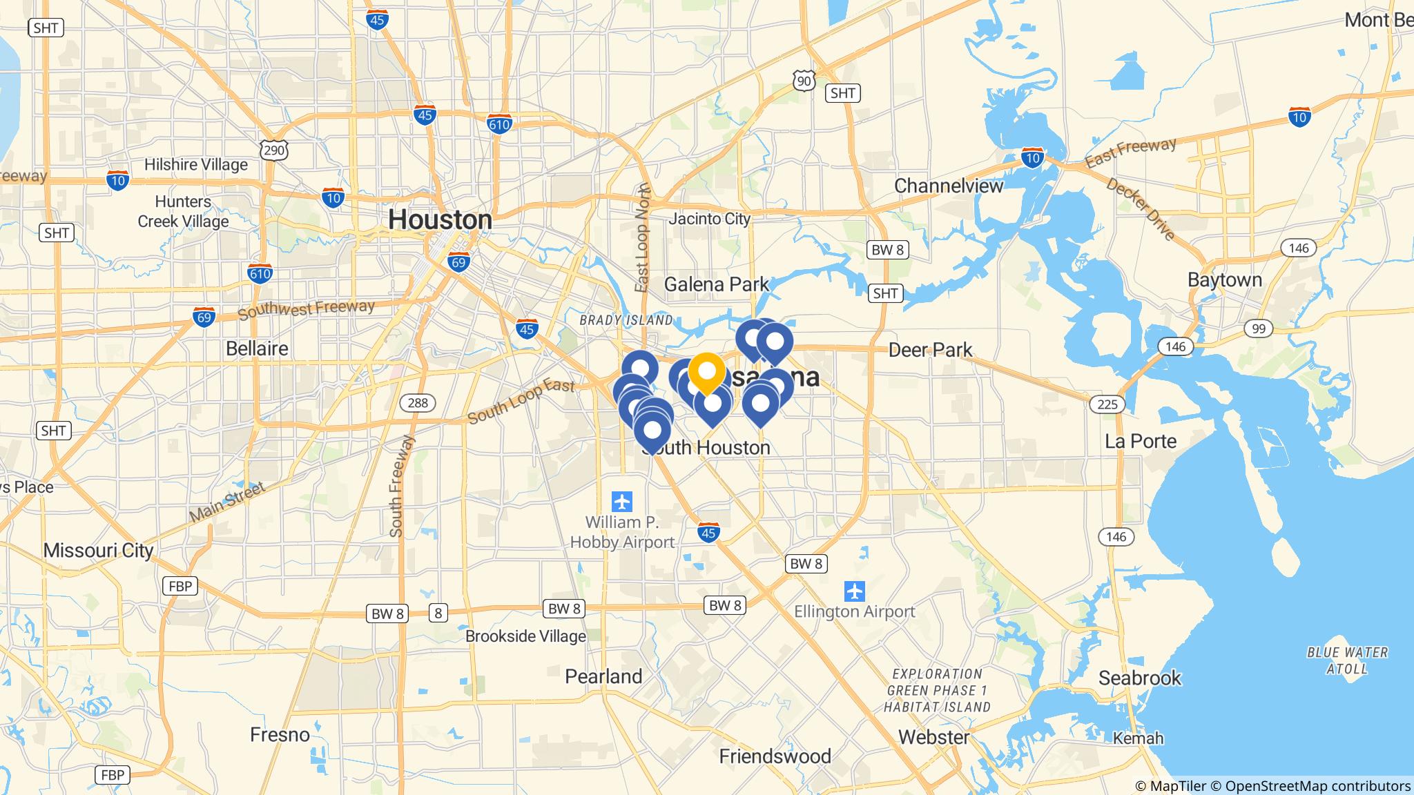 Street map of the ATM area
