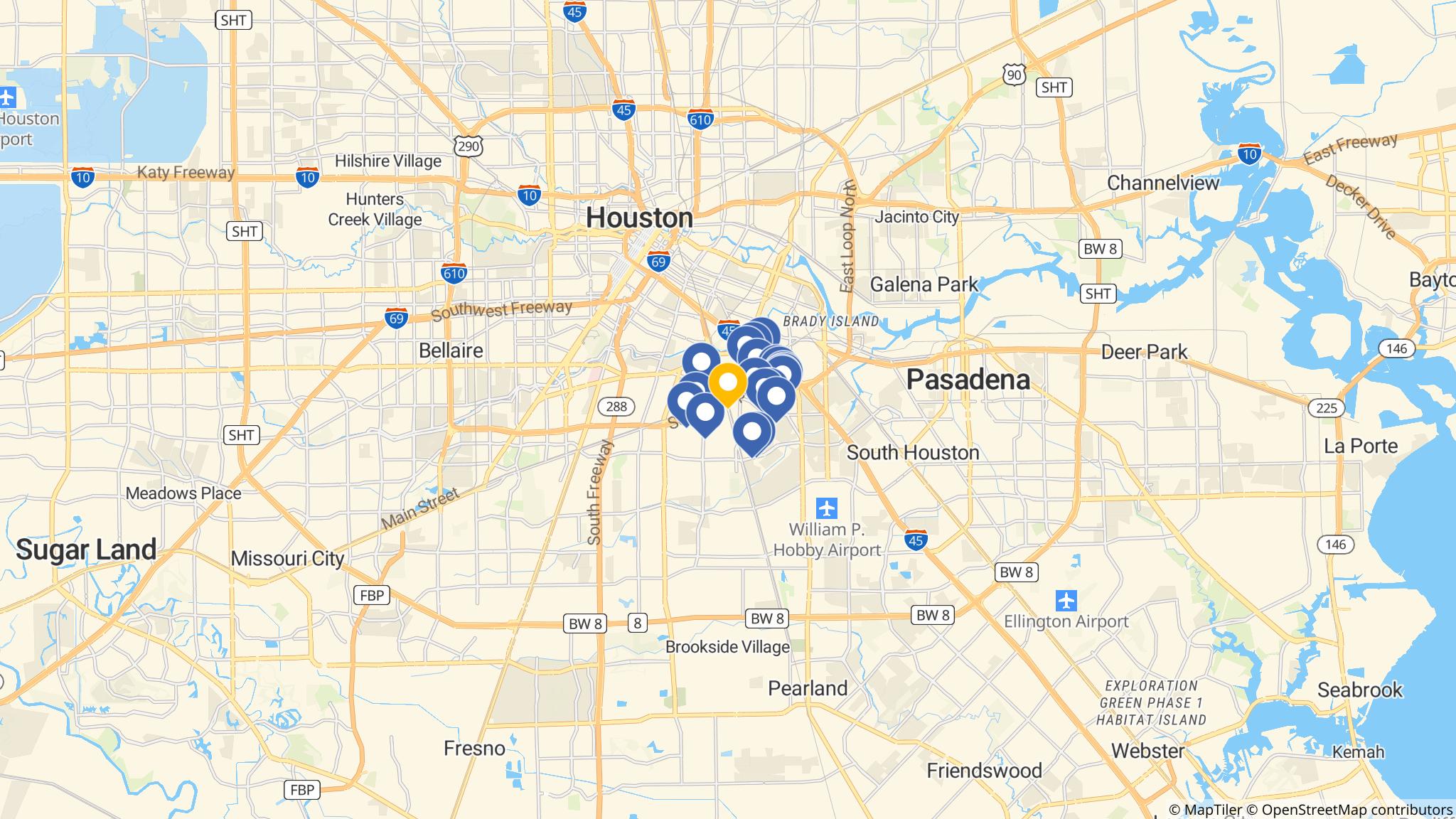 Street map of the ATM area