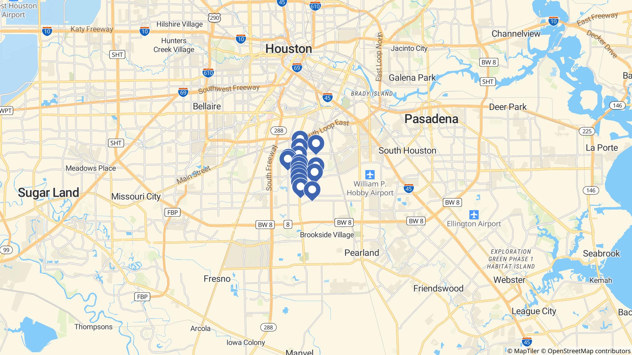 Street map of the ATM area