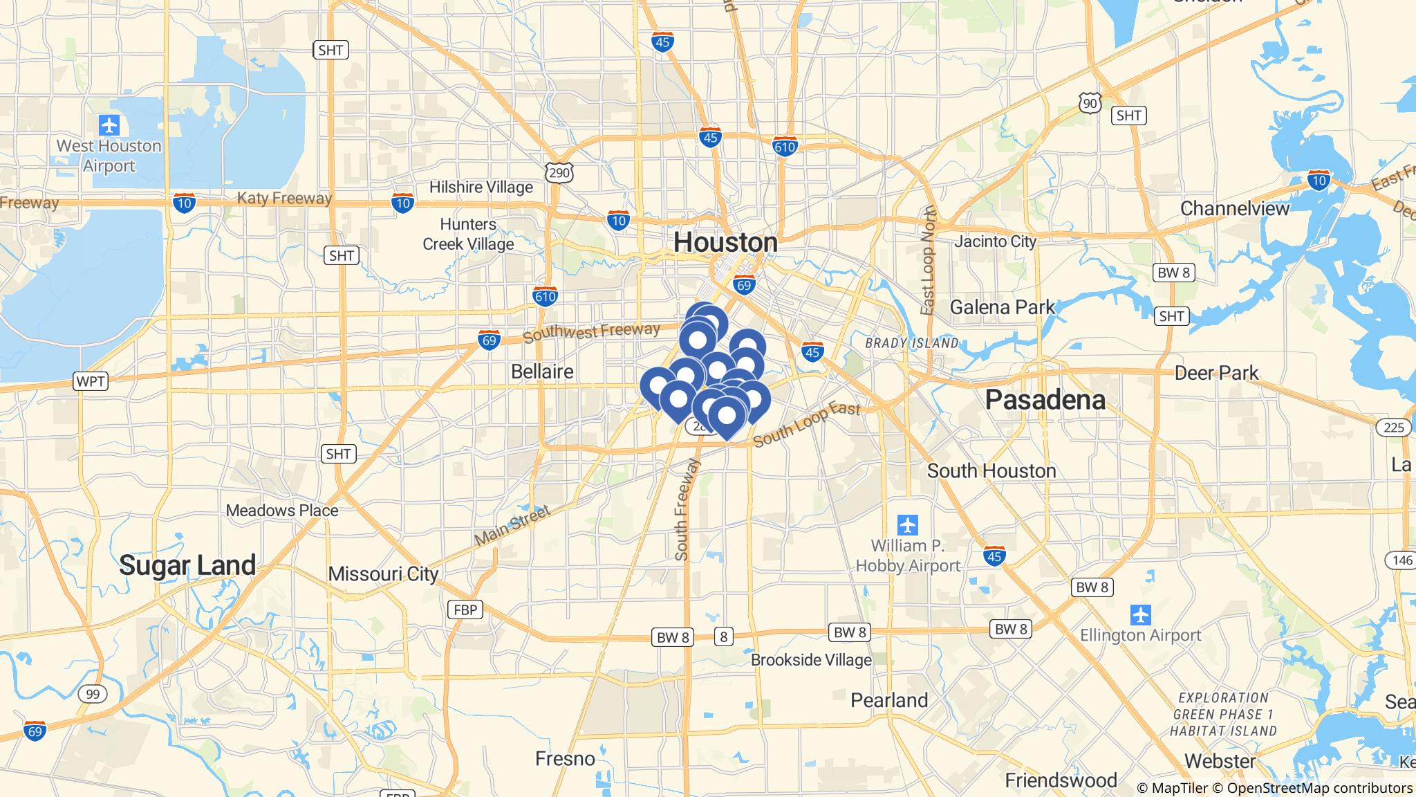 Street map of the ATM area