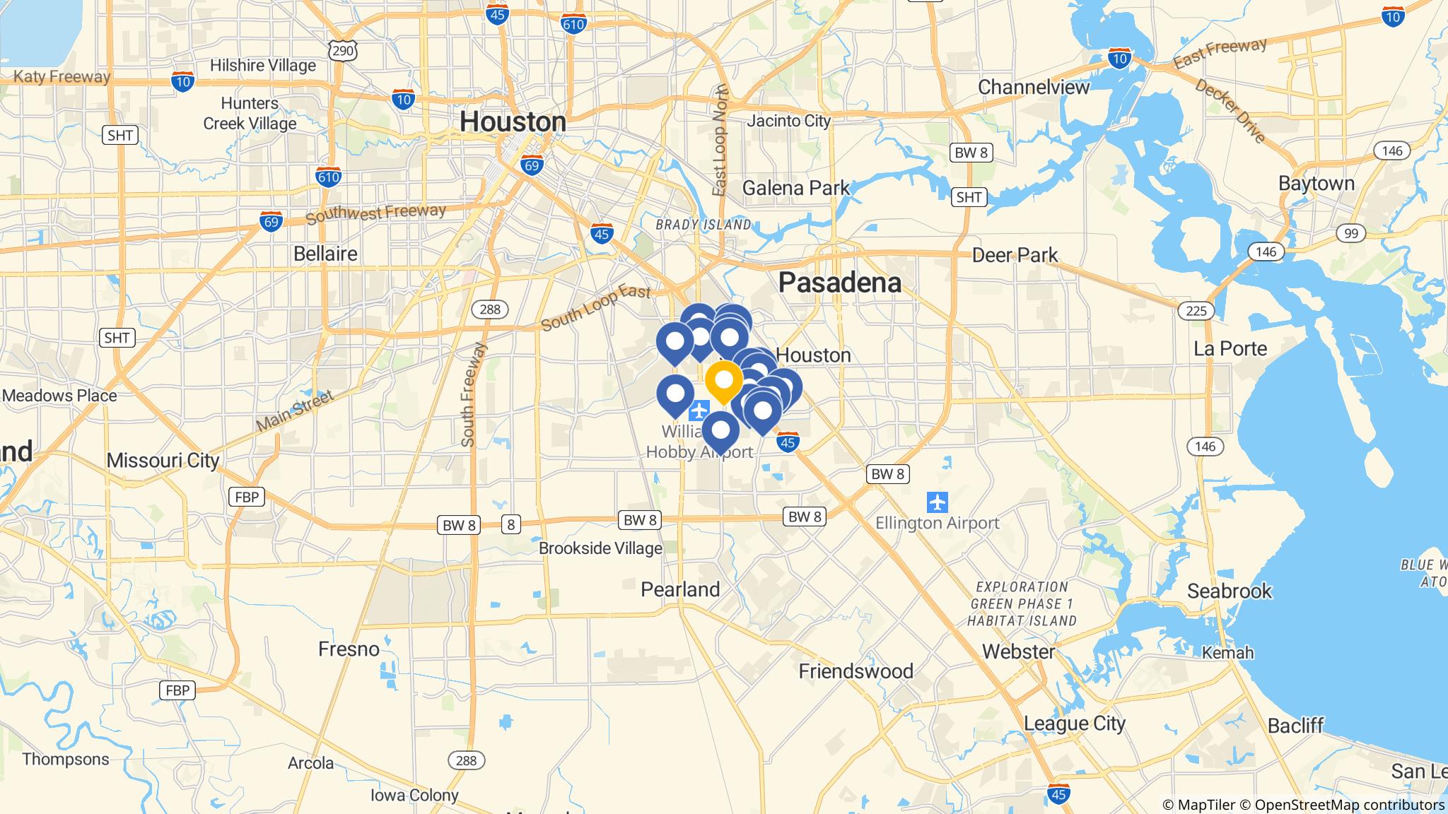 Street map of the ATM area