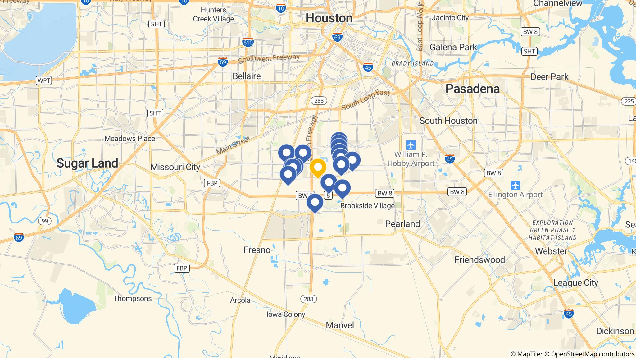 Street map of the ATM area