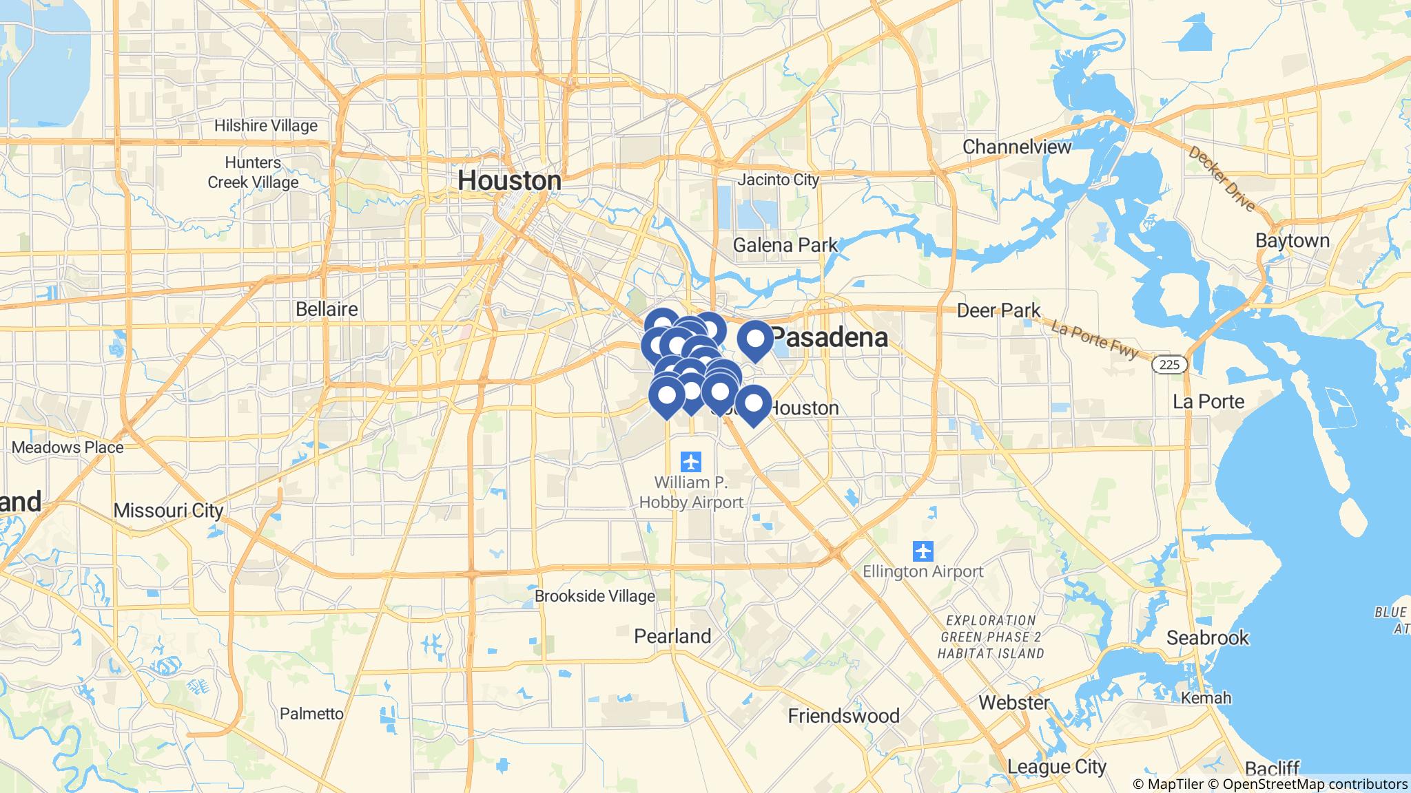 Street map of the ATM area