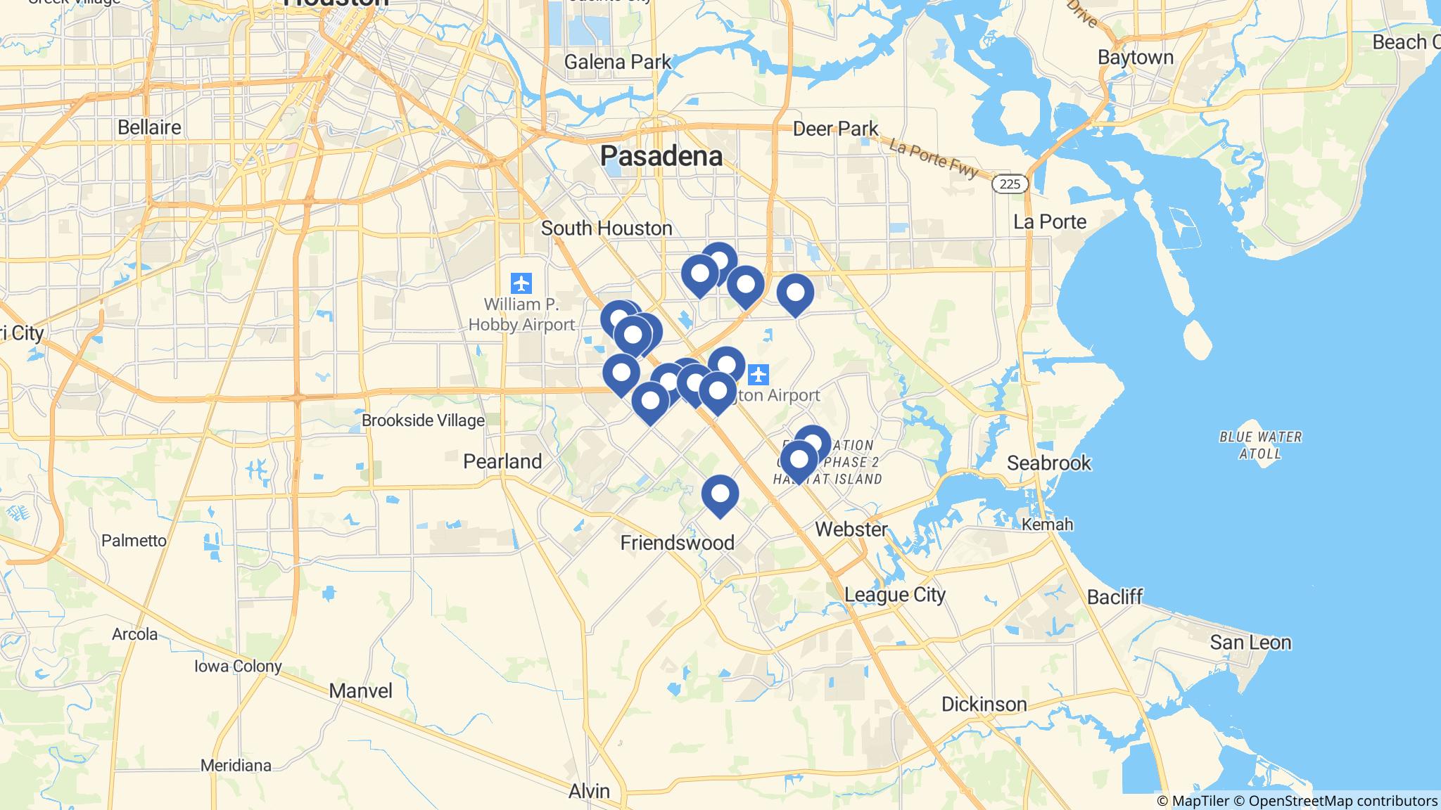 Street map of the ATM area