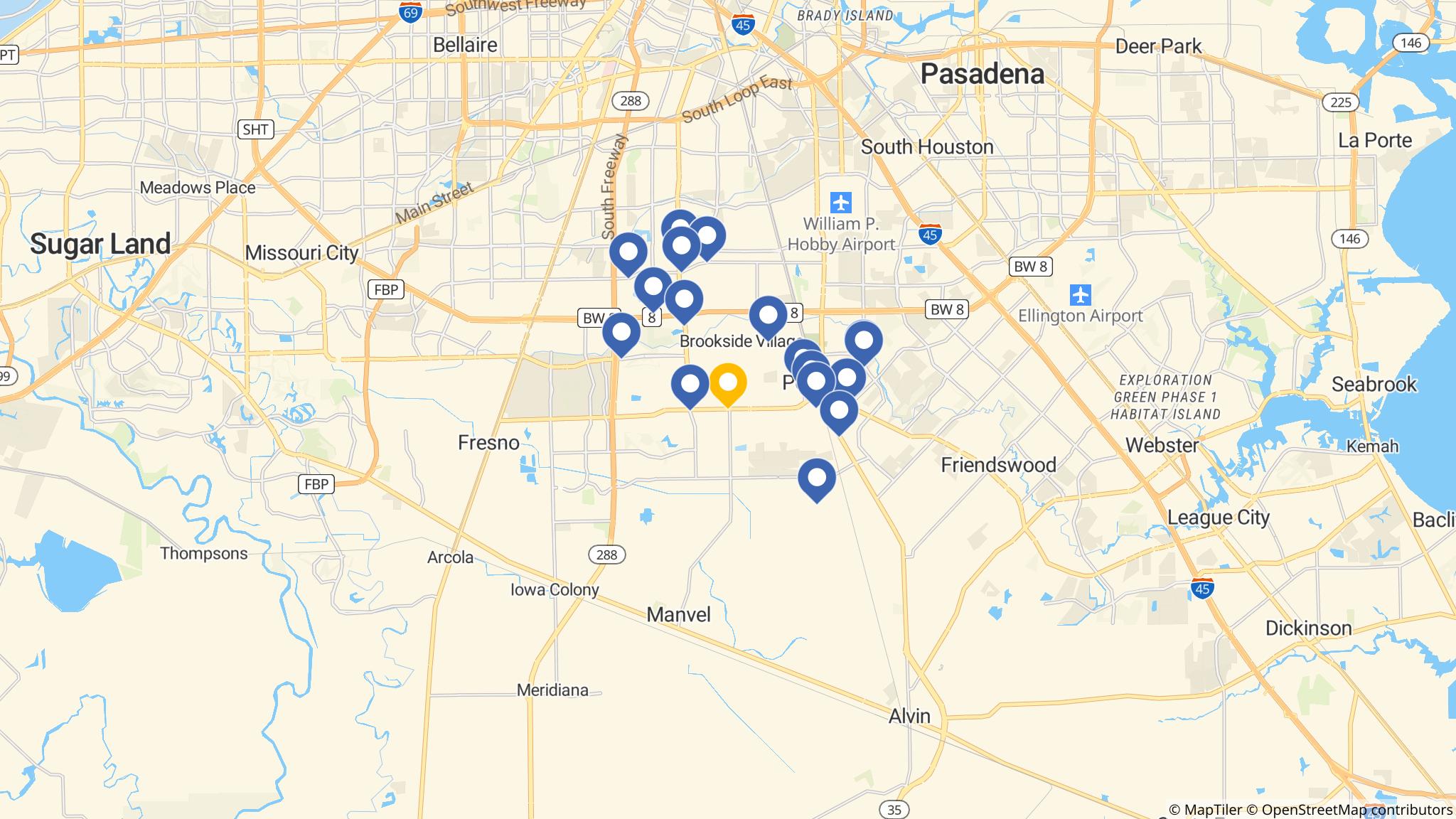 Street map of the ATM area