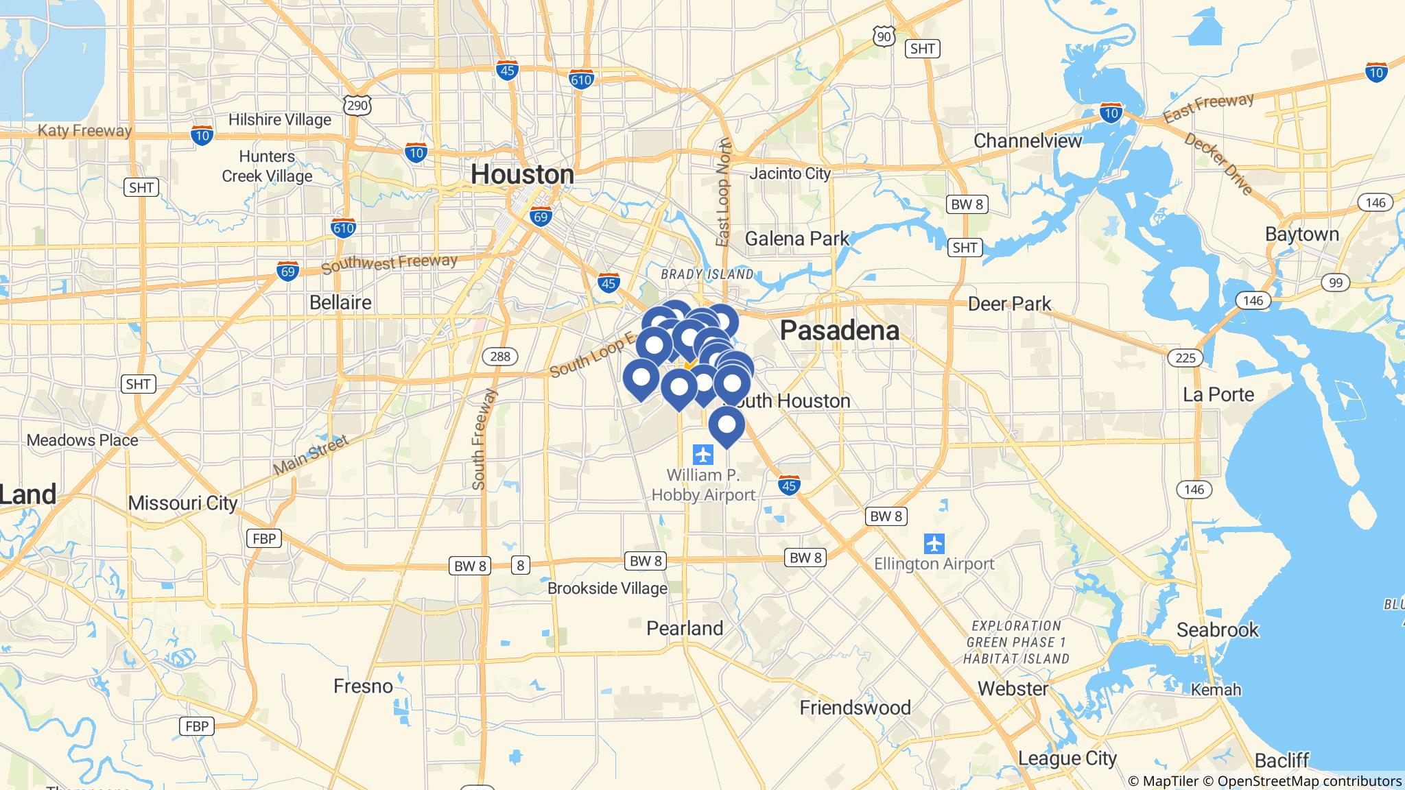 Street map of the ATM area