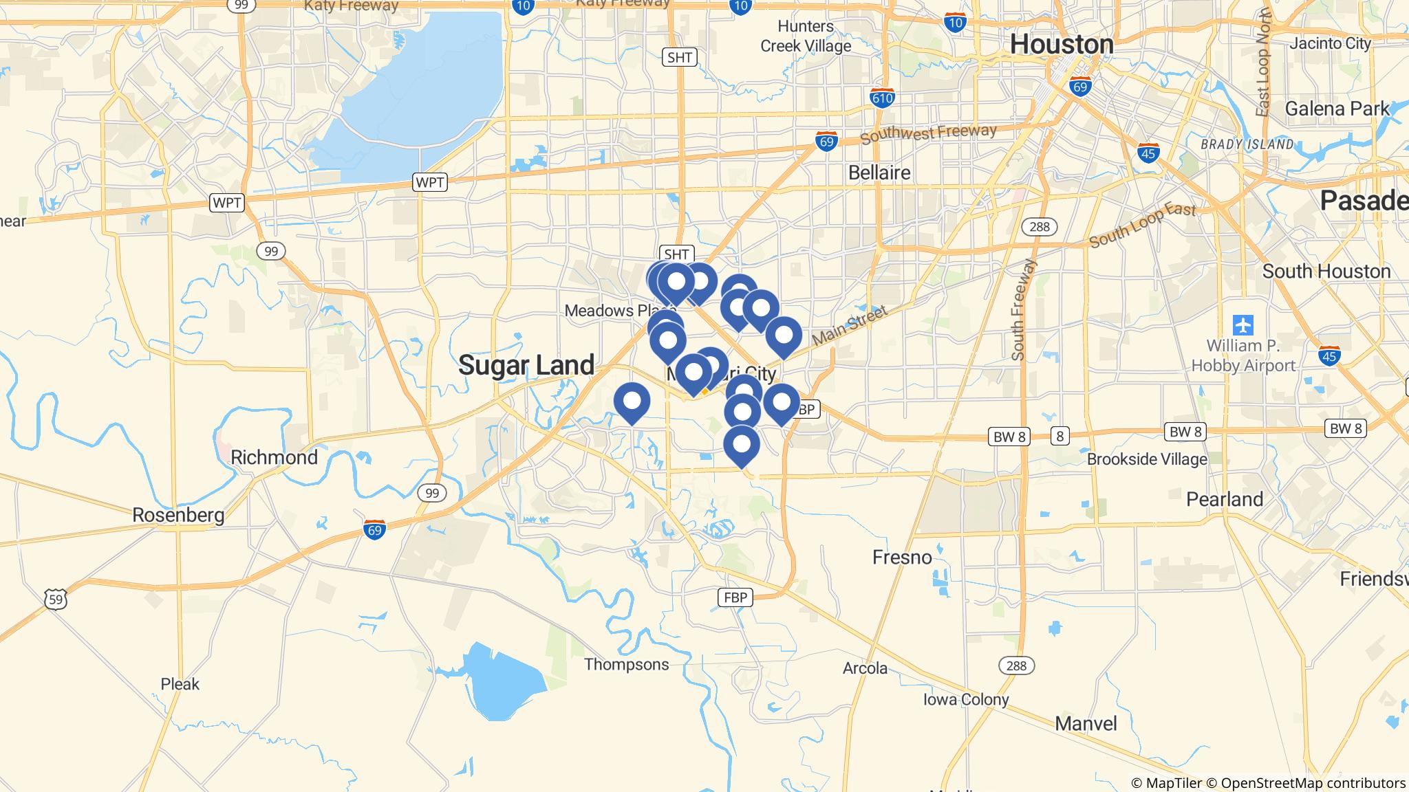 Street map of the ATM area