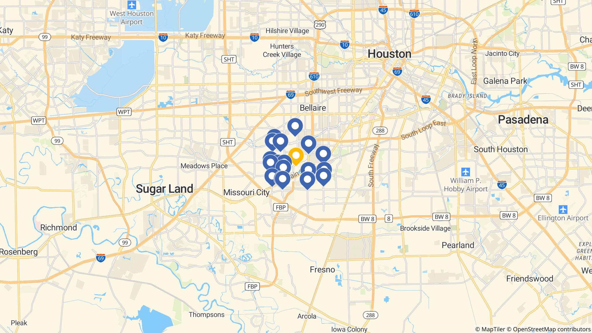 Street map of the ATM area