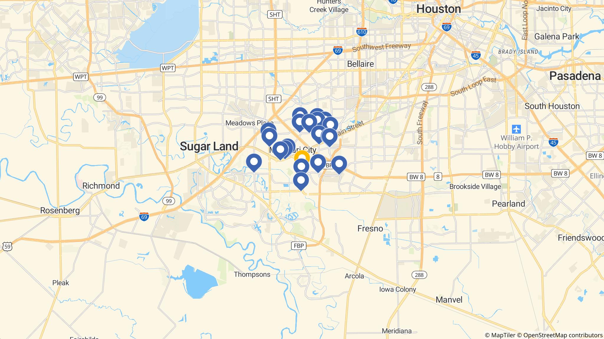 Street map of the ATM area