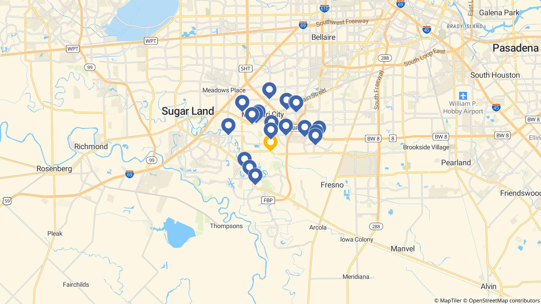 Street map of the ATM area