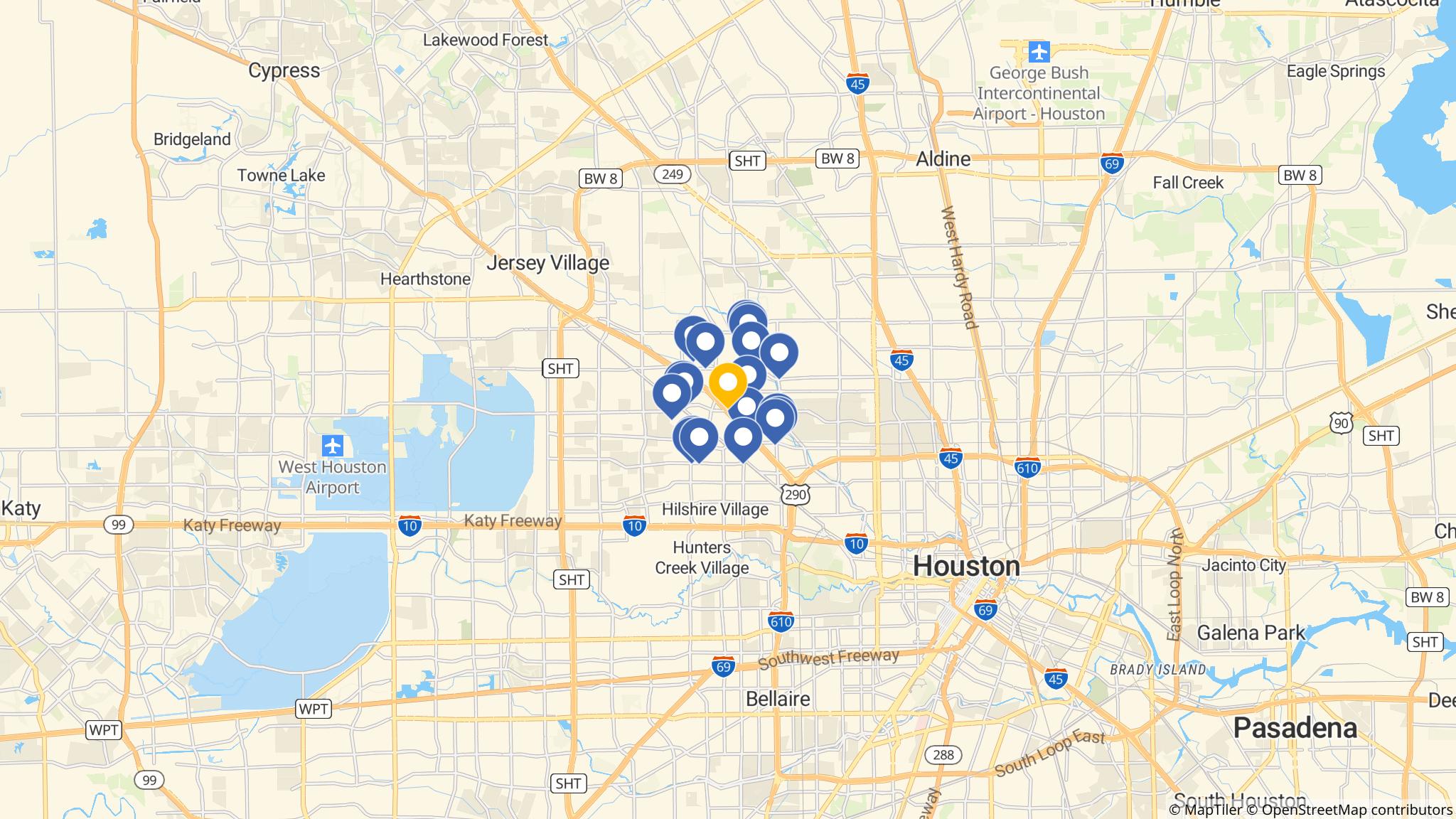Street map of the ATM area