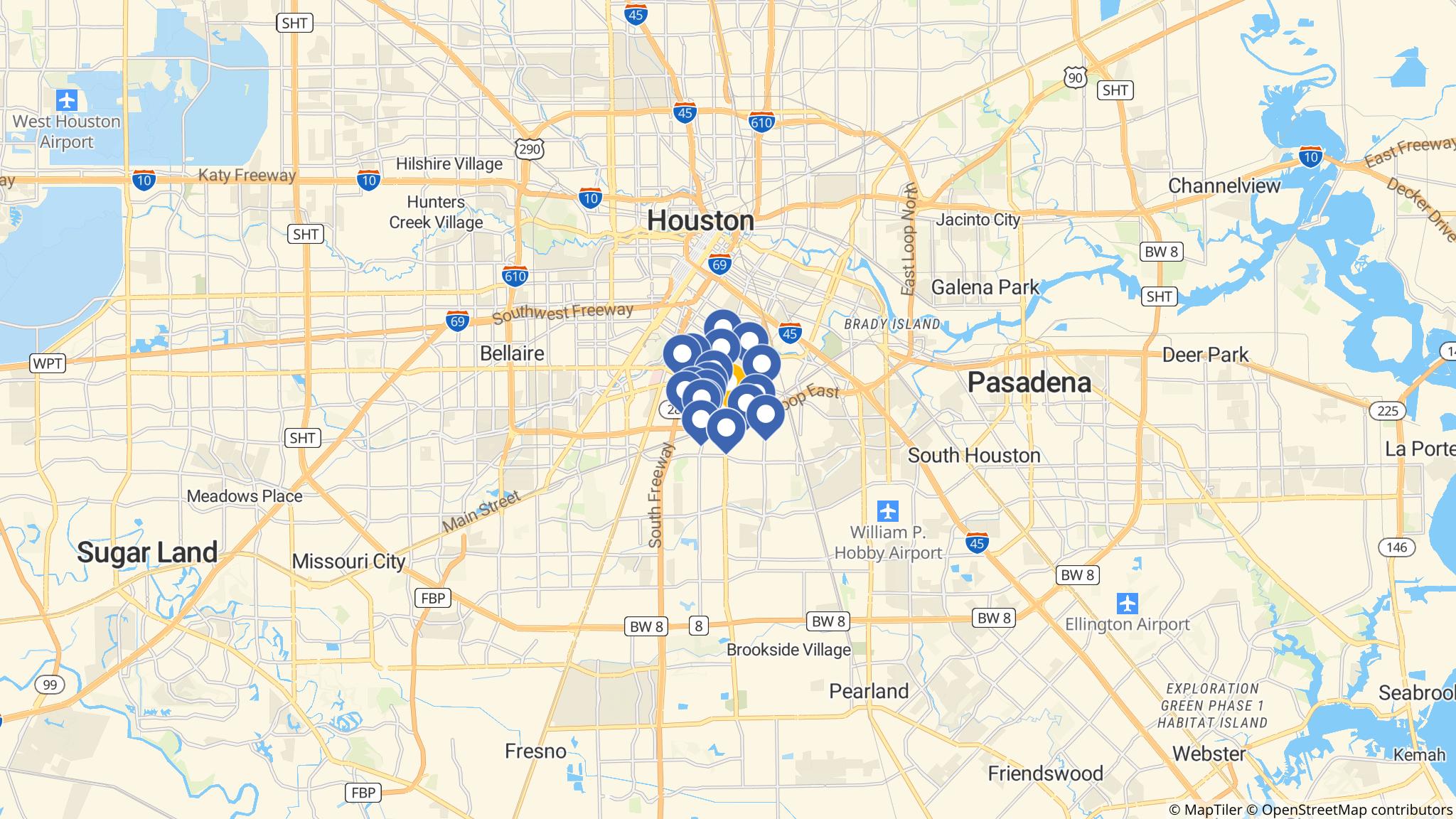 Street map of the ATM area