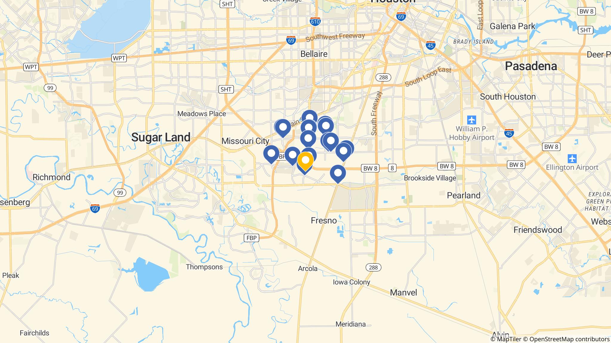 Street map of the ATM area