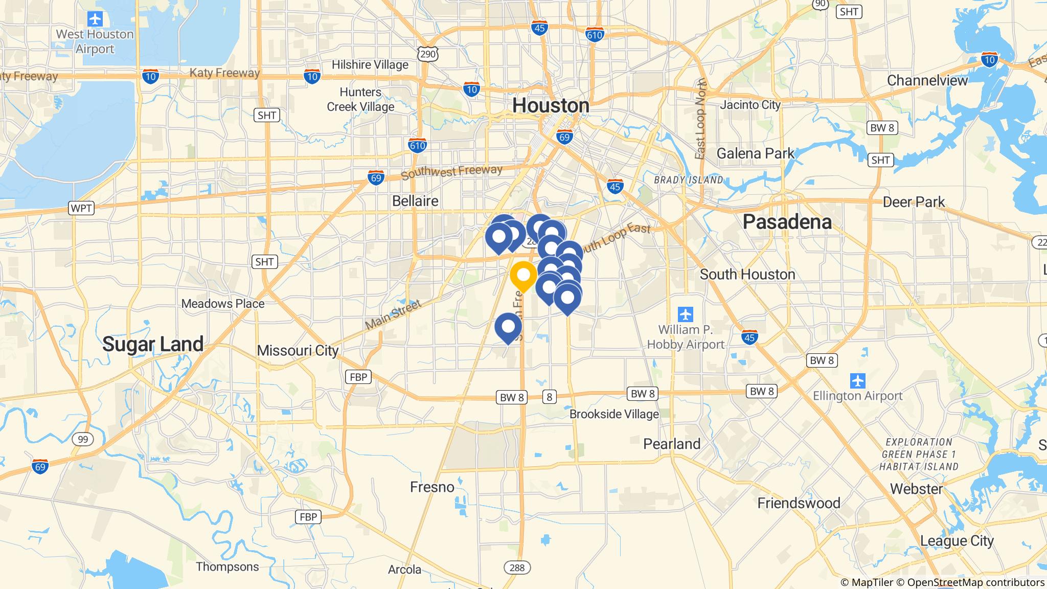 Street map of the ATM area