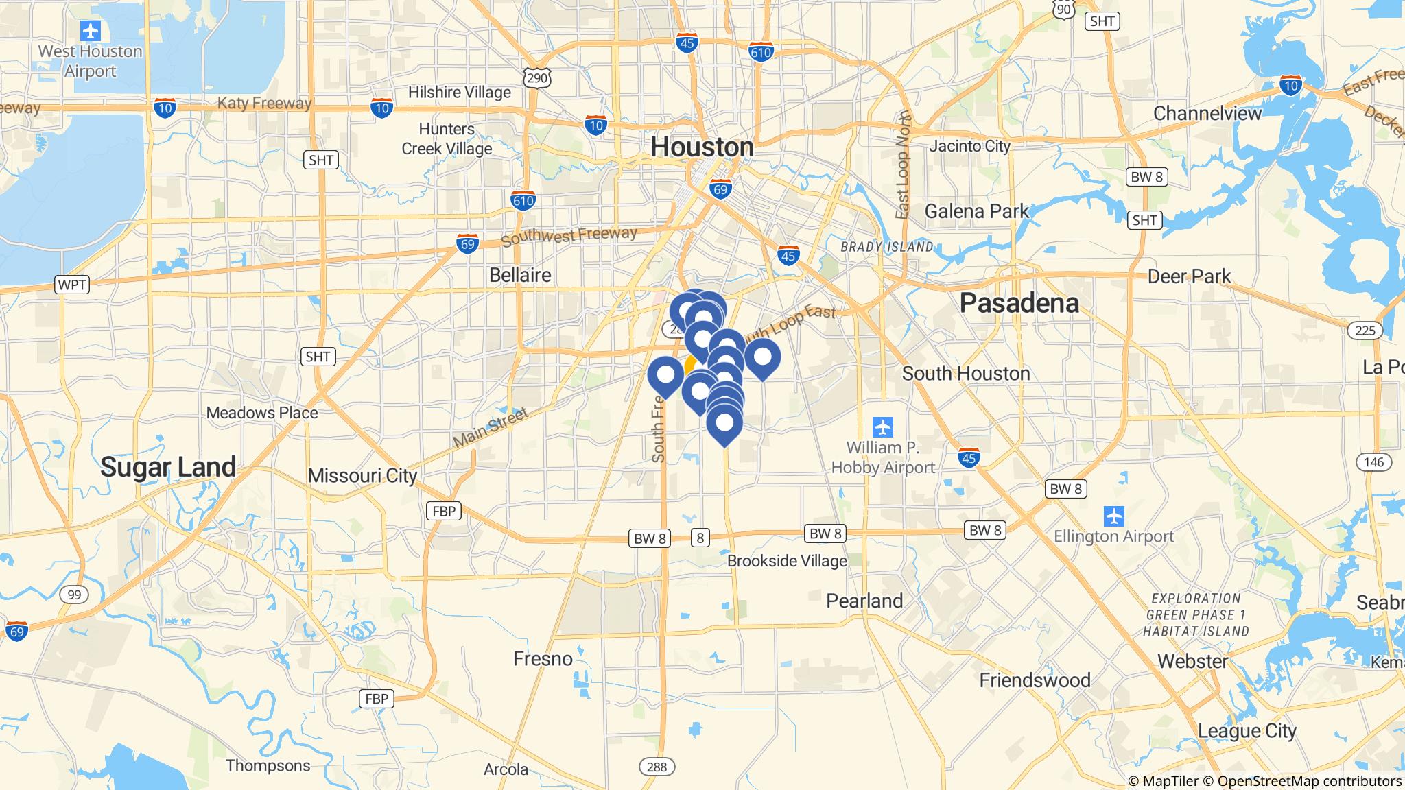 Street map of the ATM area