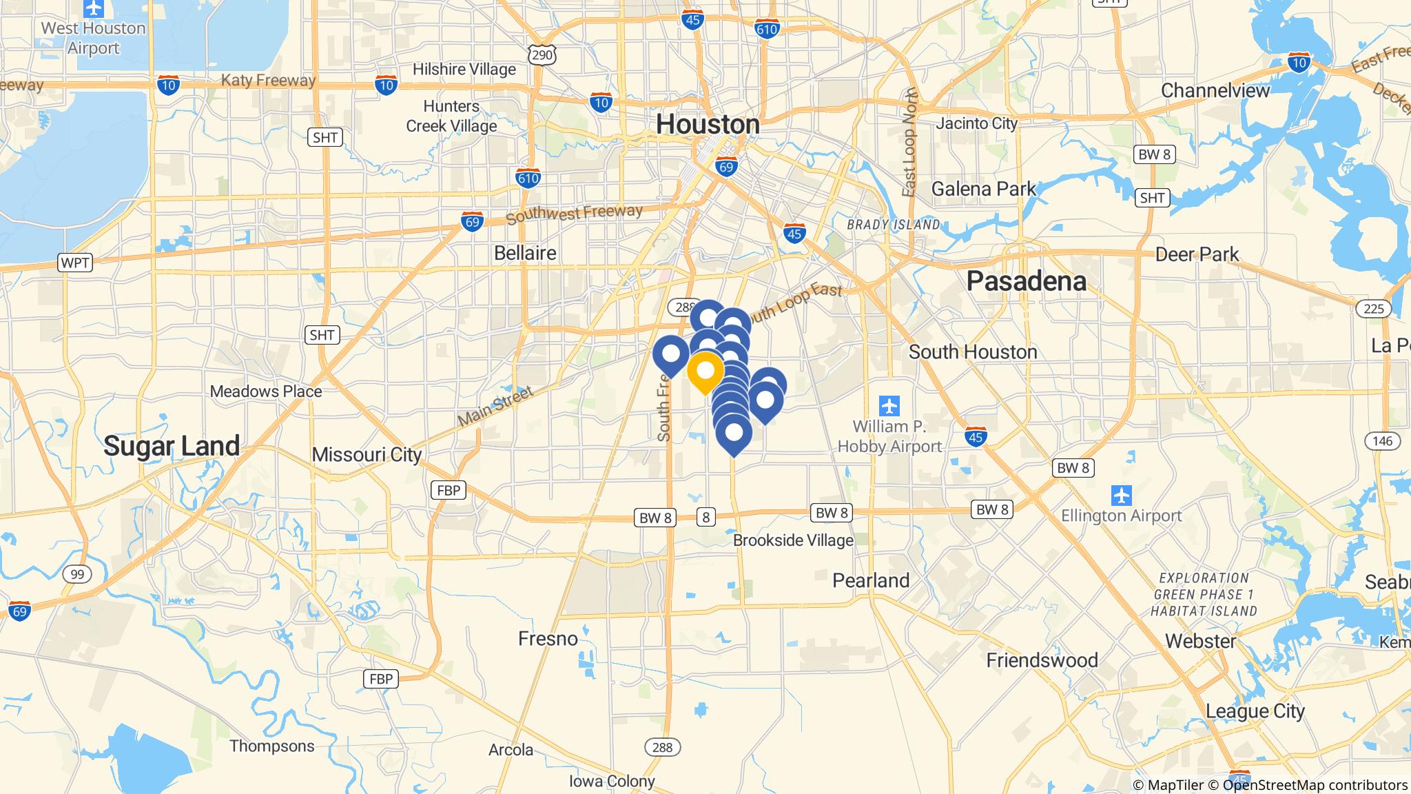Street map of the ATM area