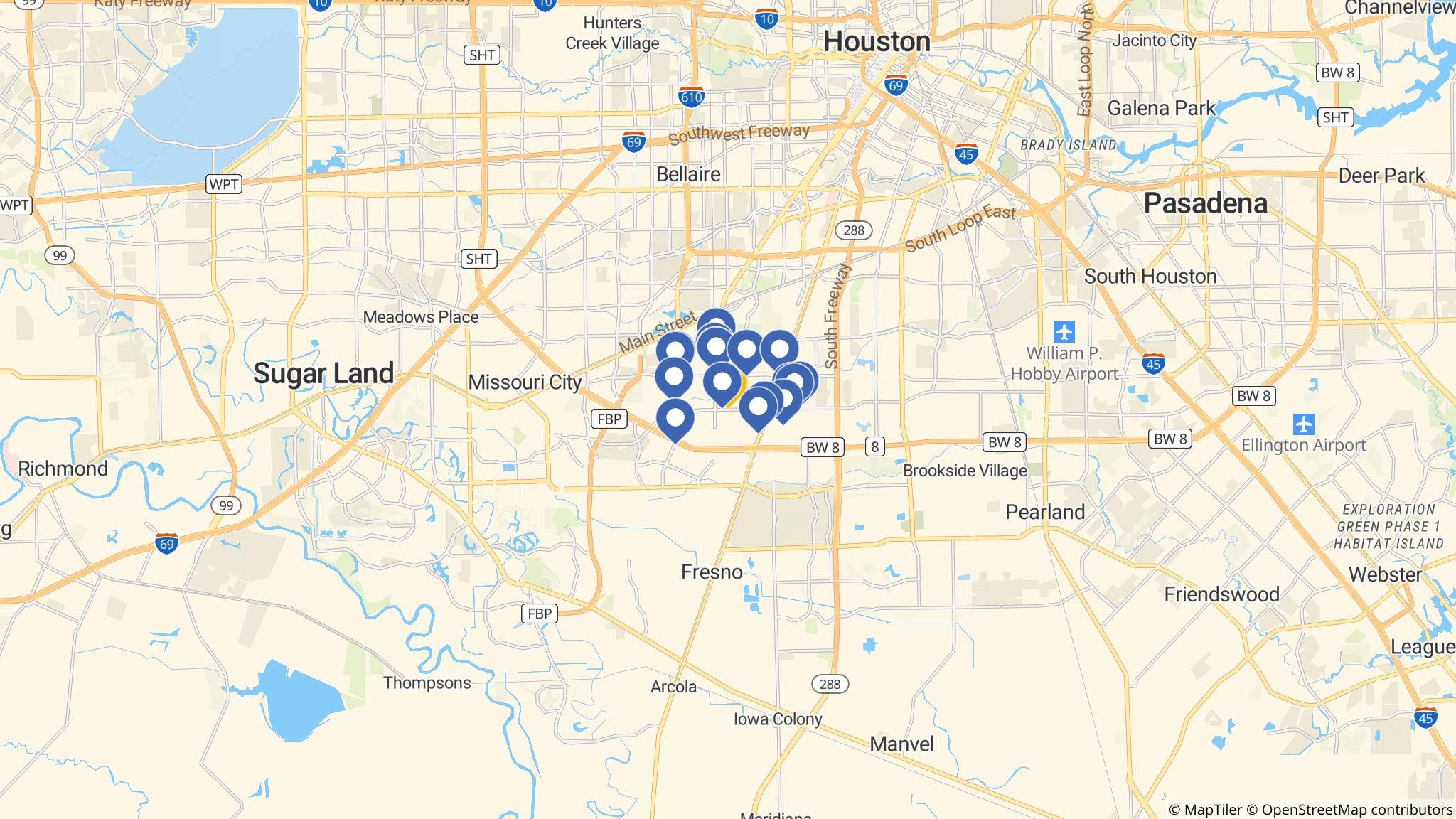 Street map of the ATM area