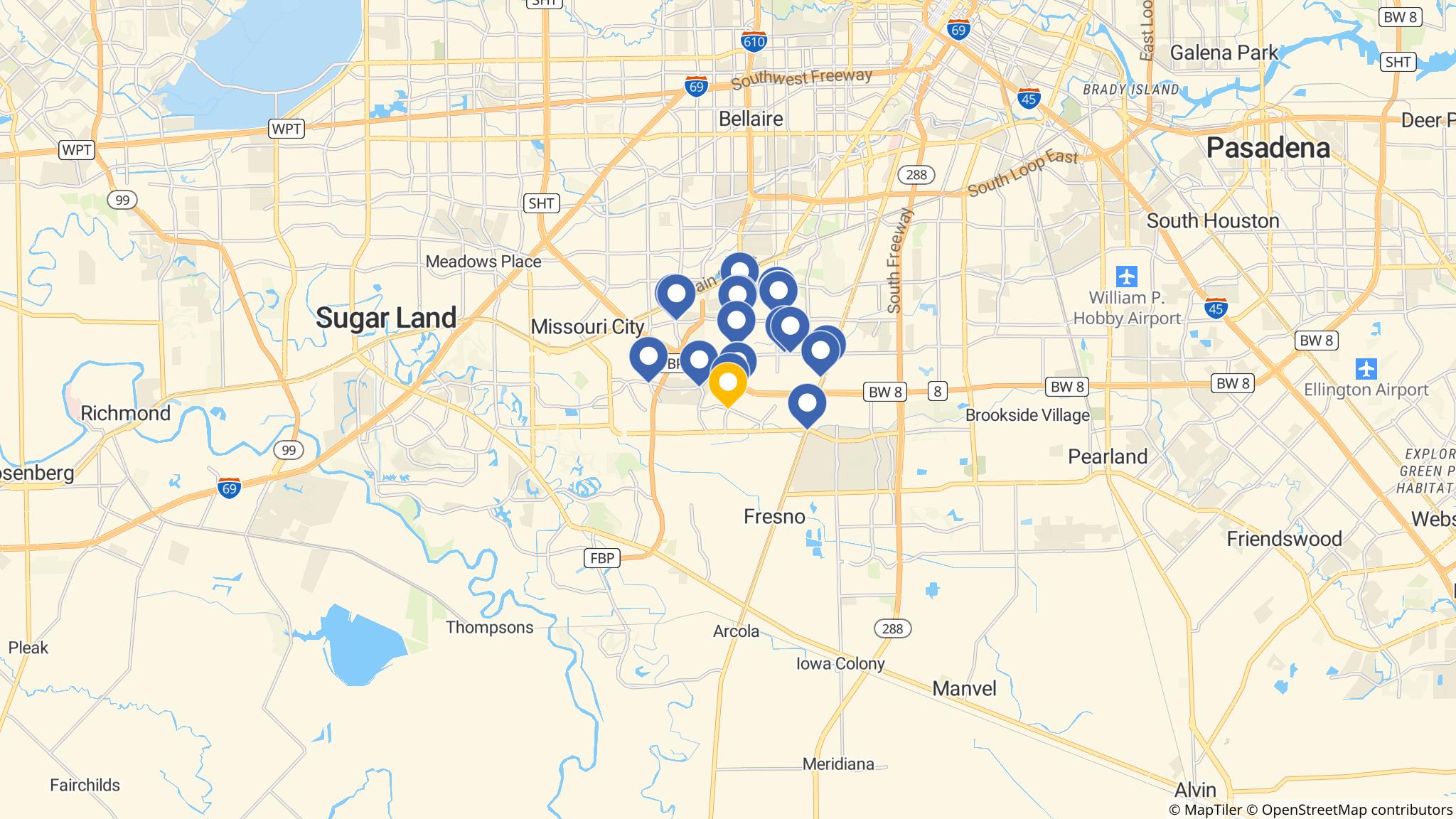 Street map of the ATM area