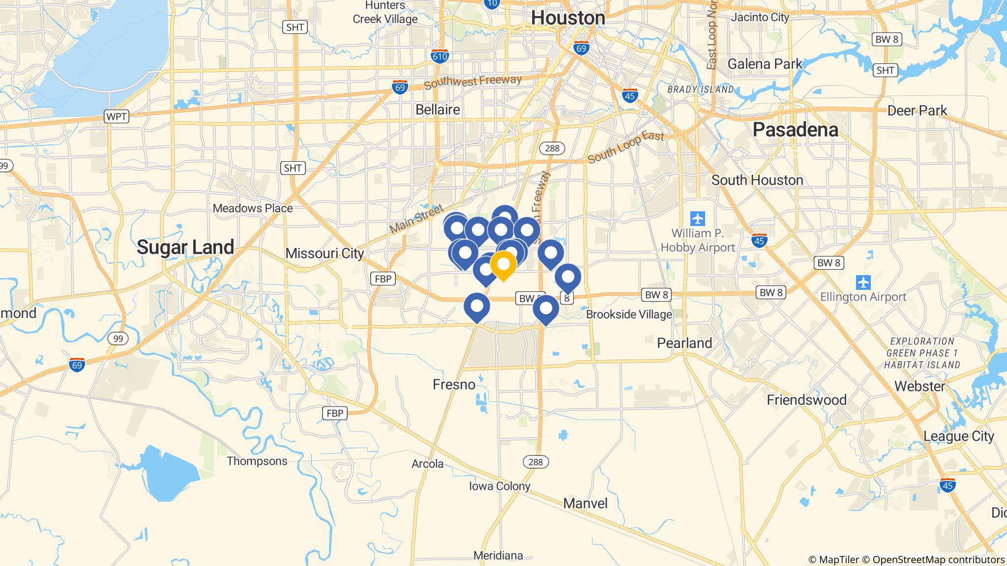 Street map of the ATM area
