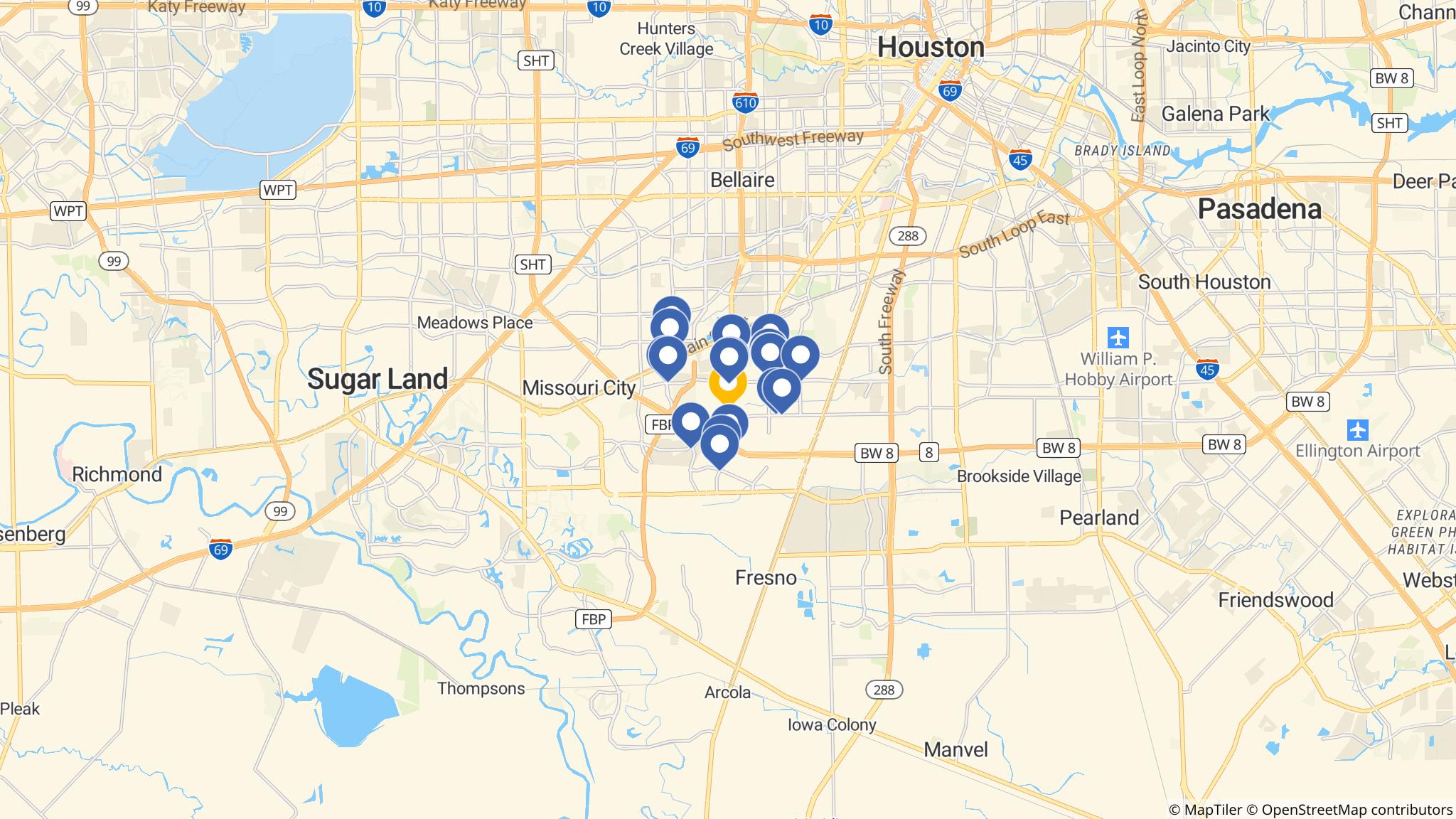 Street map of the ATM area