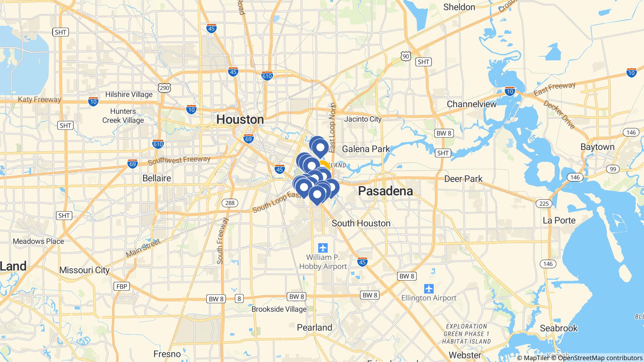 Street map of the ATM area