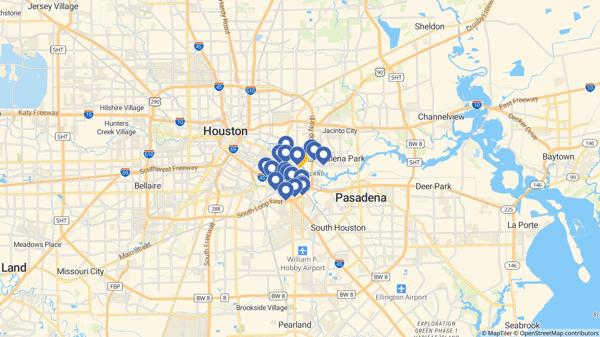 Street map of the ATM area
